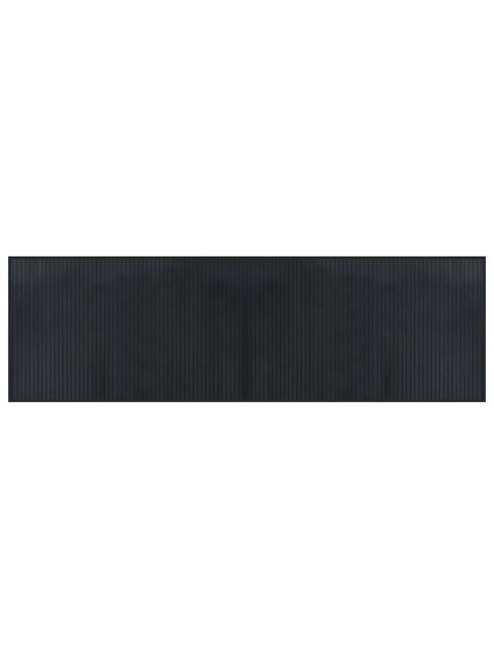 Koberec obdélníkový černý 60 x 200 cm bambus