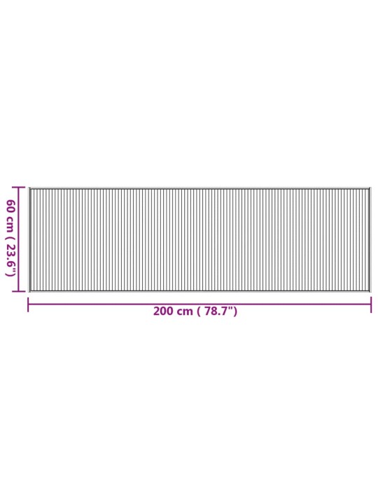 Koberec obdélníkový přírodní 60 x 200 cm bambus