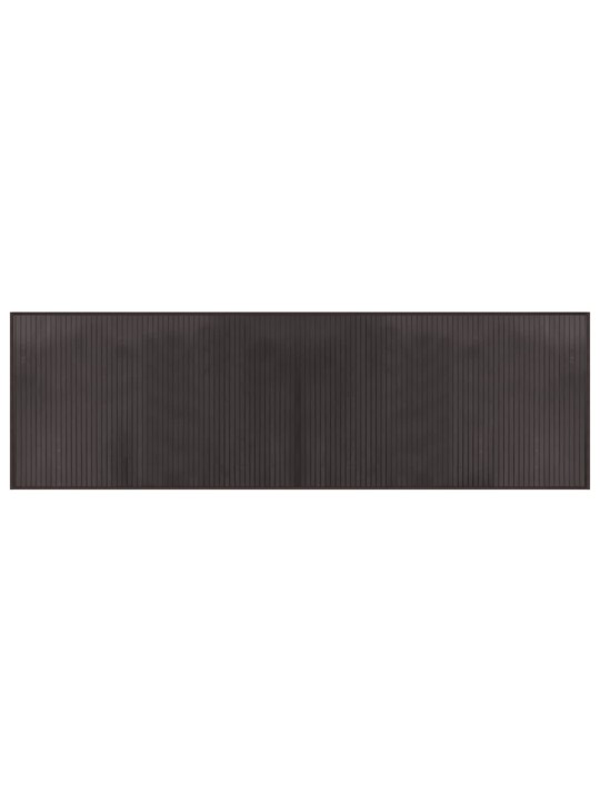 Koberec obdélníkový tmavě hnědý 60 x 200 cm bambus