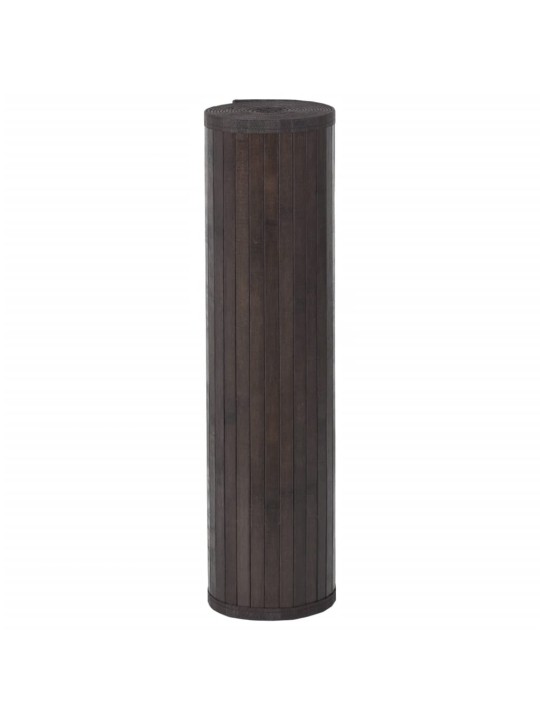 Koberec obdélníkový tmavě hnědý 60 x 200 cm bambus