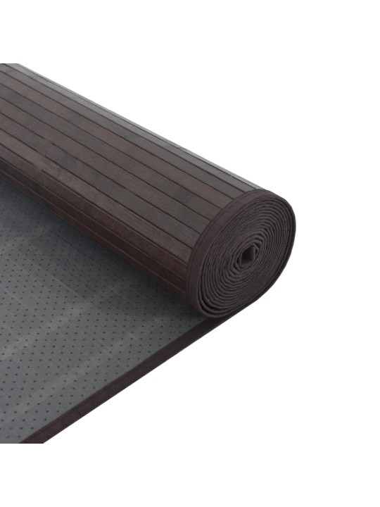 Koberec obdélníkový tmavě hnědý 60 x 200 cm bambus