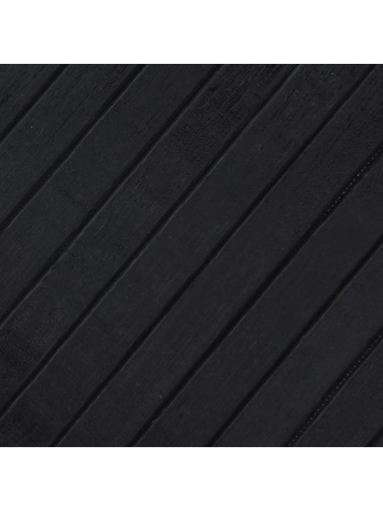 Koberec obdélníkový černý 70 x 200 cm bambus