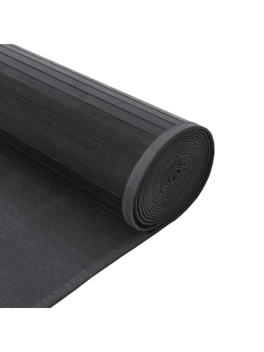 Koberec obdélníkový šedý 70 x 200 cm bambus