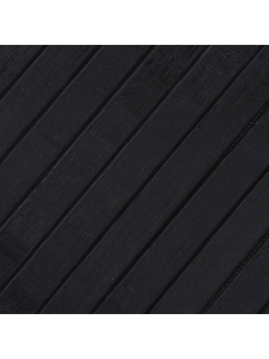 Koberec obdélníkový černý 70 x 300 cm bambus
