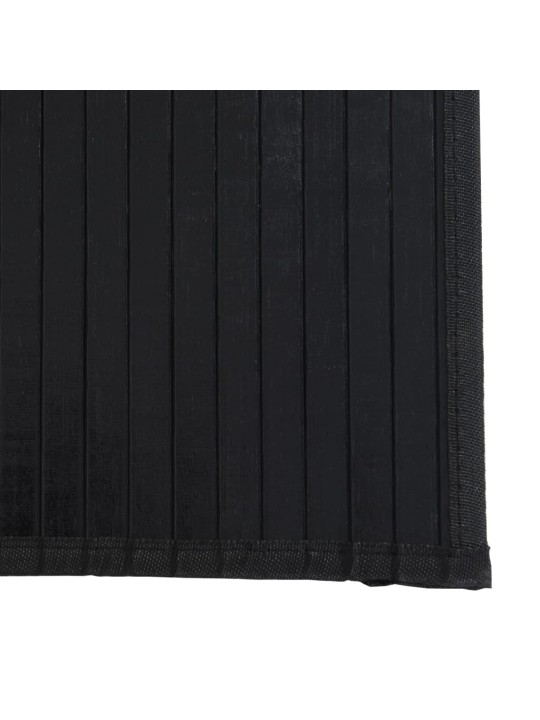 Koberec obdélníkový černý 70 x 400 cm bambus