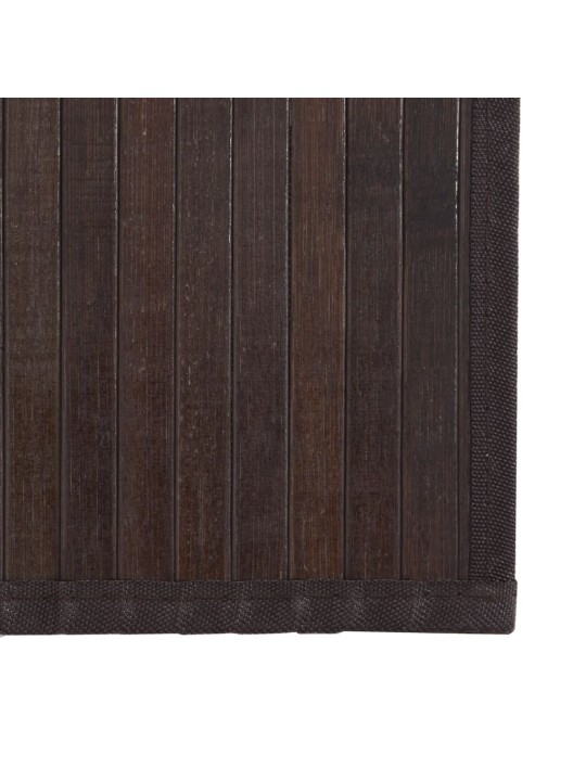 Koberec obdélníkový tmavě hnědý 70 x 400 cm bambus