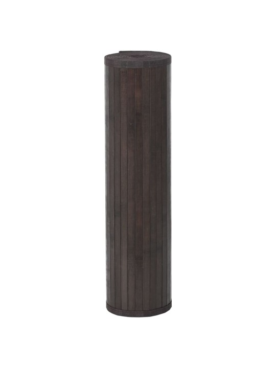 Koberec obdélníkový tmavě hnědý 70 x 1 000 cm bambus