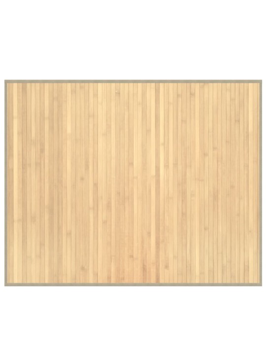 Koberec obdélníkový světle přírodní 80 x 100 cm bambus