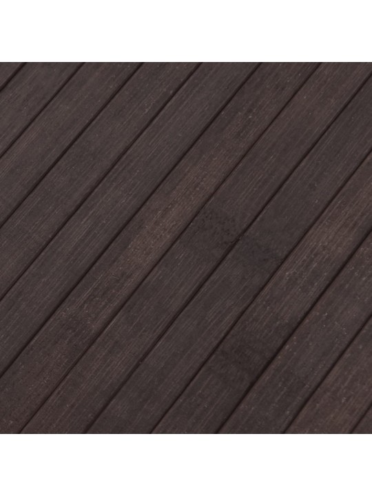 Koberec obdélníkový tmavě hnědý 80 x 200 cm bambus