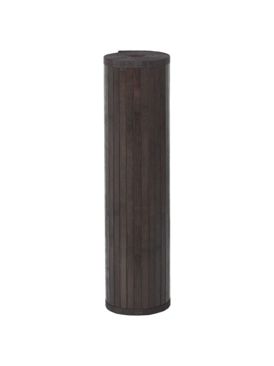 Koberec obdélníkový tmavě hnědý 80 x 300 cm bambus