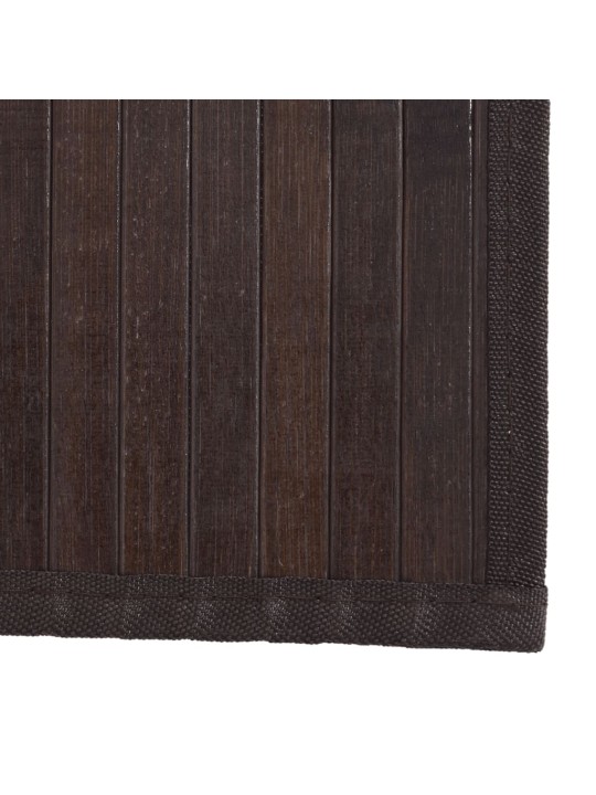 Koberec obdélníkový tmavě hnědý 80 x 300 cm bambus