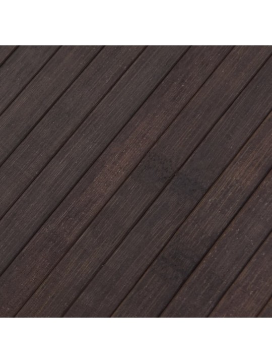 Koberec obdélníkový tmavě hnědý 80 x 300 cm bambus