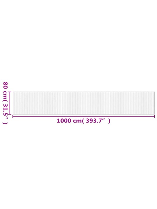 Koberec obdélníkový světle přírodní 80 x 1 000 cm bambus