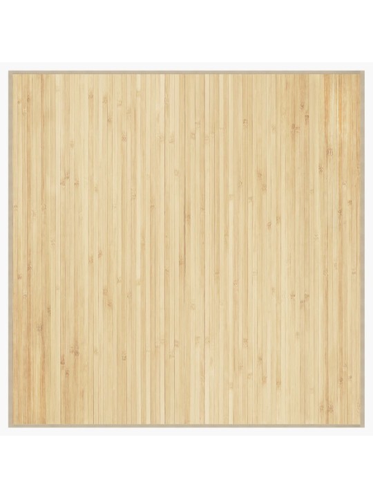 Koberec čtvercový světle přírodní 100 x 100 cm bambus