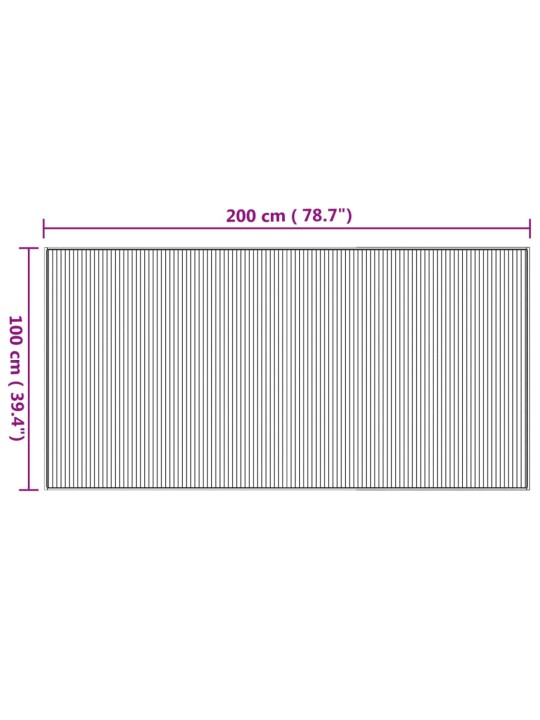 Koberec obdélníkový přírodní 100 x 200 cm bambus