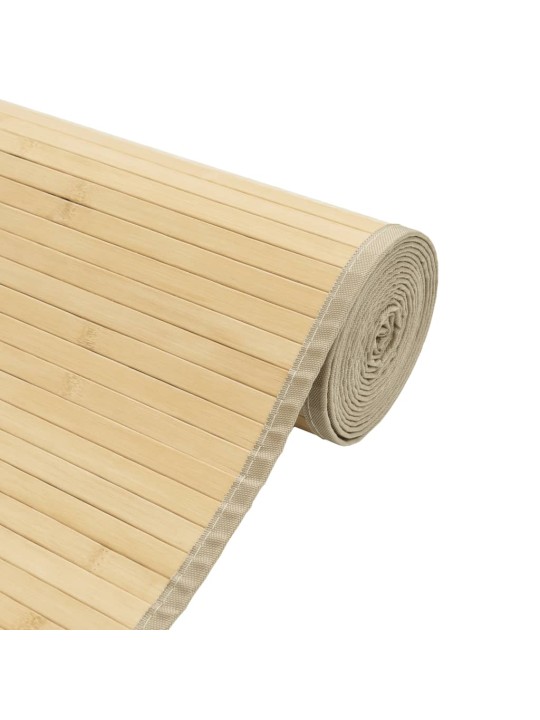 Koberec obdélníkový světle přírodní 100 x 200 cm bambus