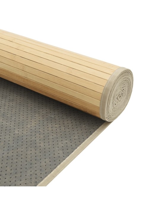 Koberec obdélníkový světle přírodní 100 x 200 cm bambus