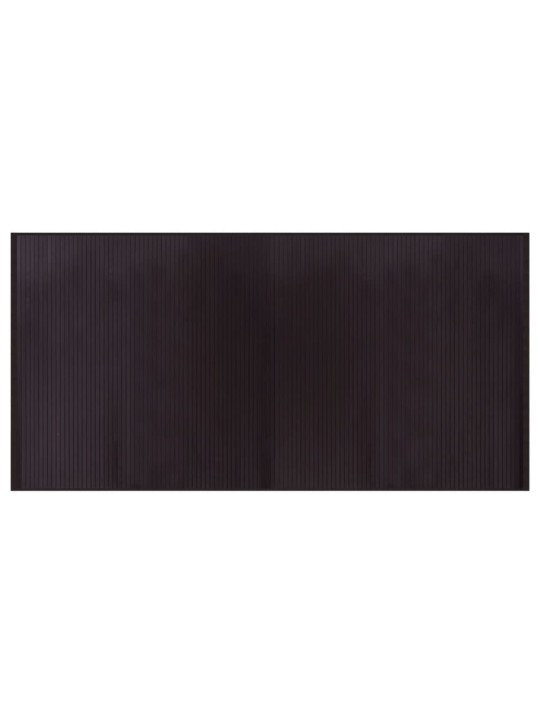 Koberec obdélníkový tmavě hnědý 100 x 200 cm bambus