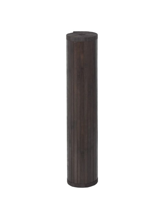 Koberec obdélníkový tmavě hnědý 100 x 200 cm bambus