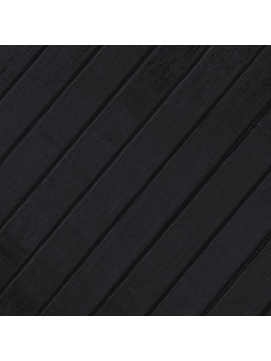 Koberec obdélníkový černý 100 x 300 cm bambus