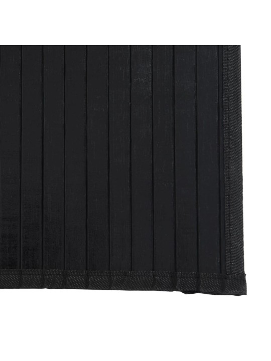 Koberec obdélníkový černý 100 x 400 cm bambus