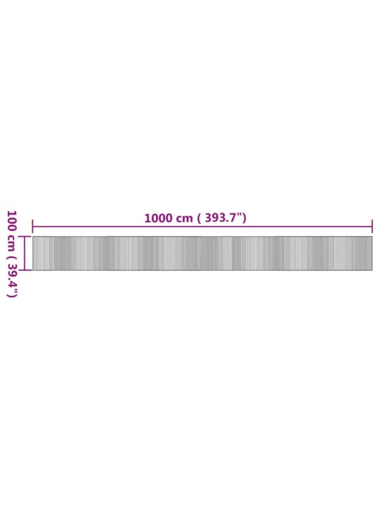Koberec obdélníkový přírodní 100 x 1 000 cm bambus