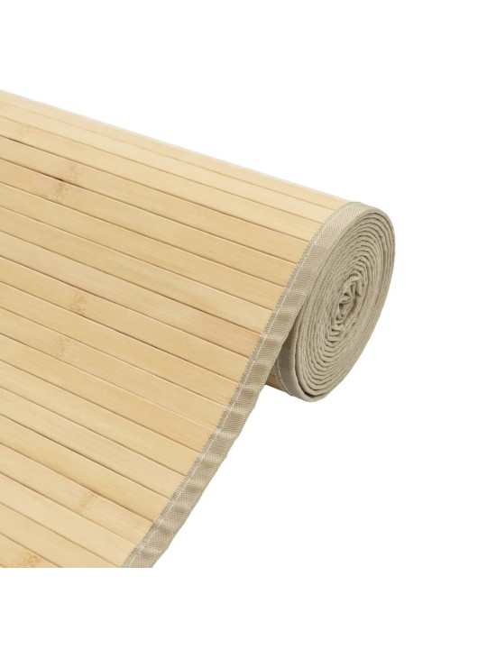 Koberec obdélníkový světle přírodní 100 x 1 000 cm bambus