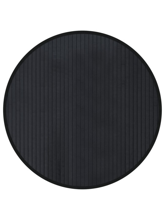 Koberec kulatý černý 60 cm bambus