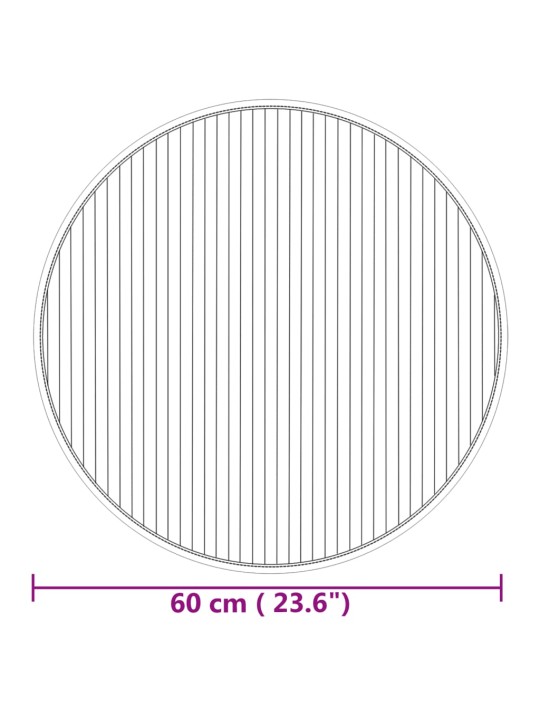 Koberec kulatý přírodní 60 cm bambus