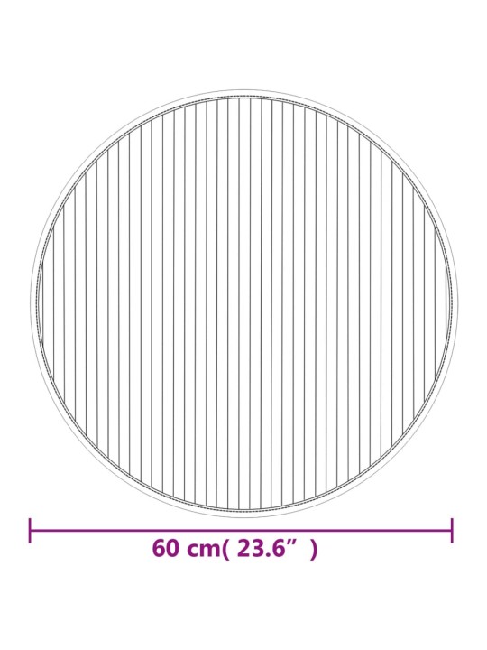 Koberec kulatý světle přírodní 60 cm bambus