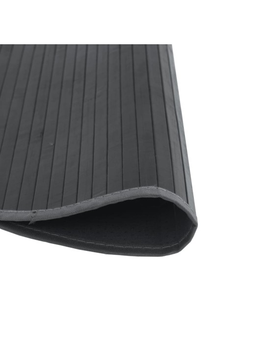 Koberec kulatý šedý 60 cm bambus