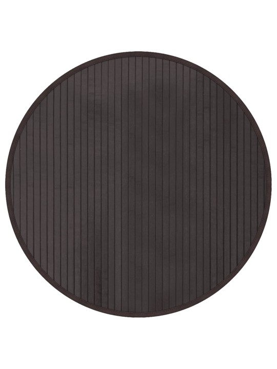Koberec kulatý tmavě hnědý 60 cm bambus