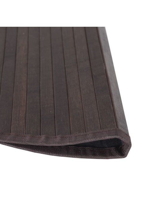 Koberec kulatý tmavě hnědý 60 cm bambus