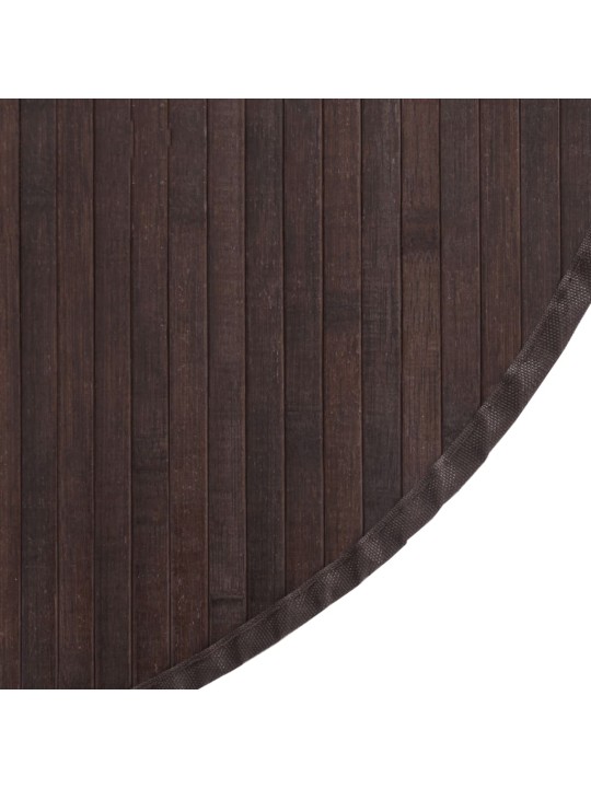 Koberec kulatý tmavě hnědý 60 cm bambus