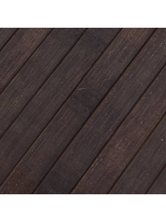 Koberec kulatý tmavě hnědý 60 cm bambus