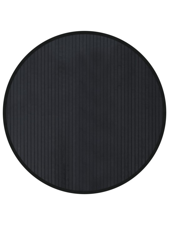 Koberec kulatý černý 80 cm bambus