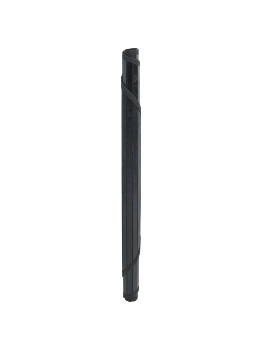 Koberec kulatý černý 80 cm bambus