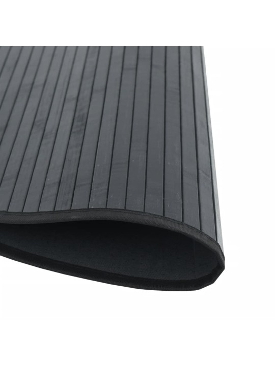 Koberec kulatý černý 80 cm bambus