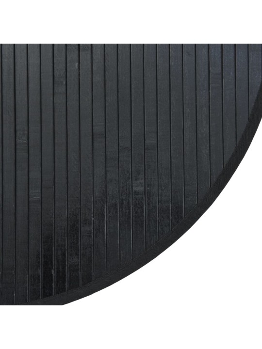 Koberec kulatý černý 80 cm bambus