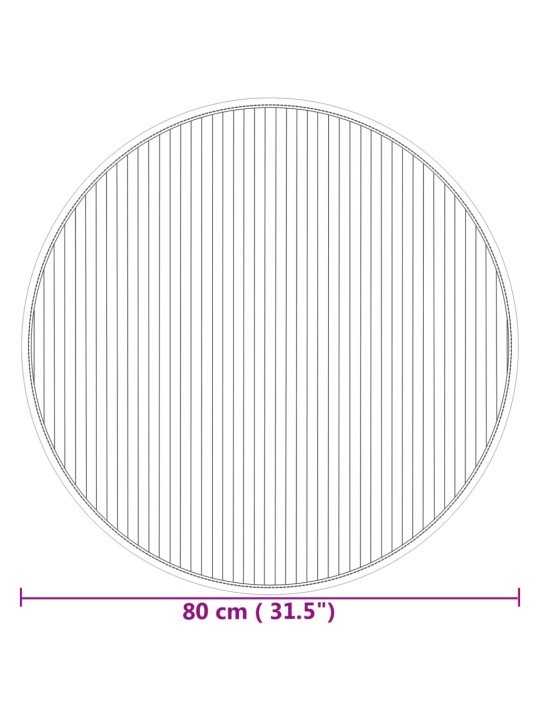 Koberec kulatý přírodní 80 cm bambus