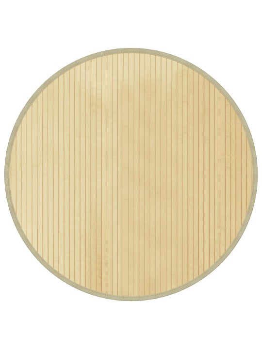 Koberec kulatý světle přírodní 80 cm bambus