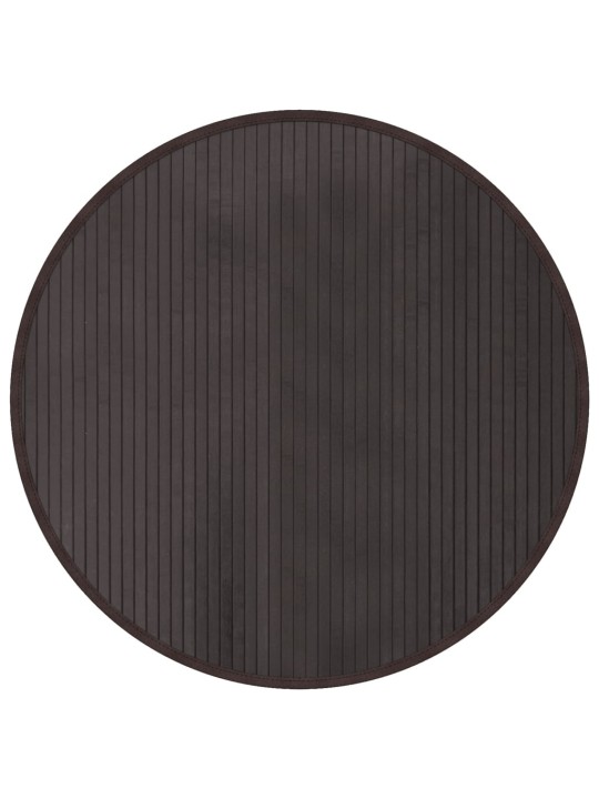 Koberec kulatý tmavě hnědý 80 cm bambus