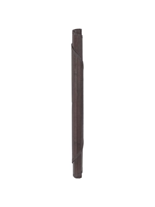 Koberec kulatý tmavě hnědý 80 cm bambus