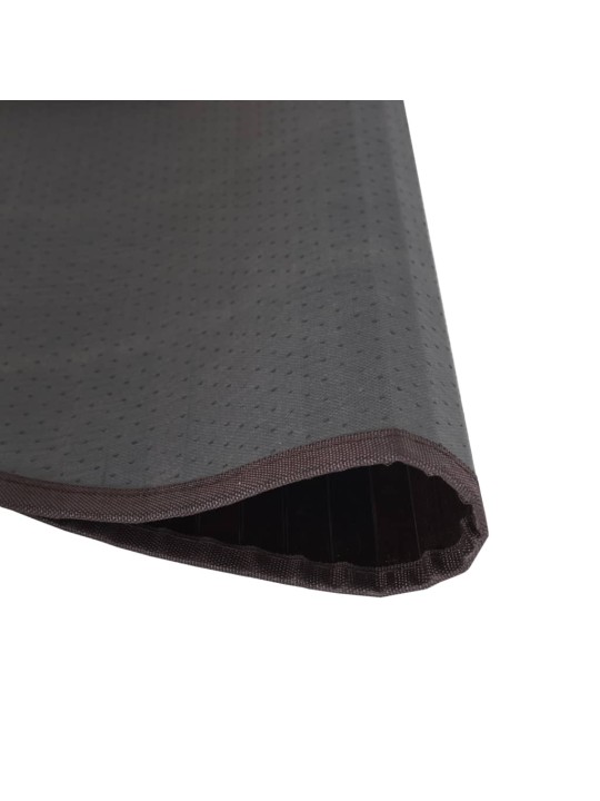 Koberec kulatý tmavě hnědý 80 cm bambus