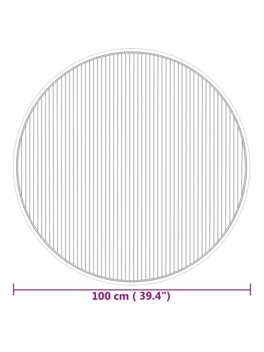 Koberec kulatý přírodní 100 cm bambus