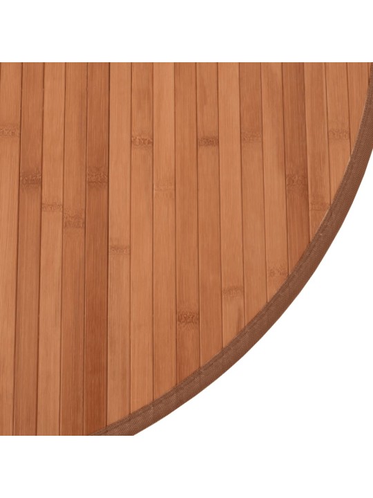 Koberec kulatý hnědý 100 cm bambus