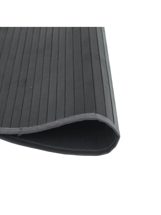 Koberec kulatý šedý 100 cm bambus