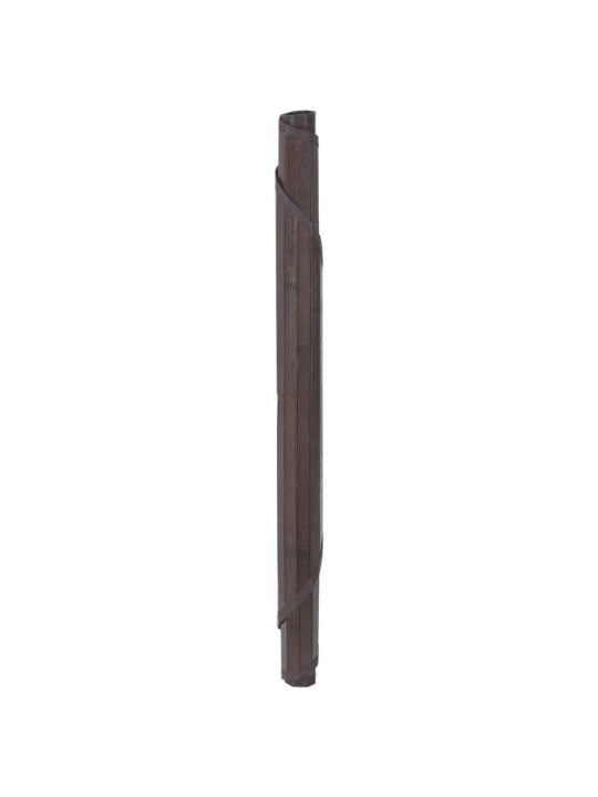 Koberec kulatý tmavě hnědý 100 cm bambus