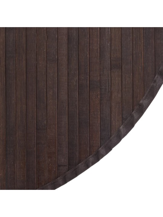 Koberec kulatý tmavě hnědý 100 cm bambus