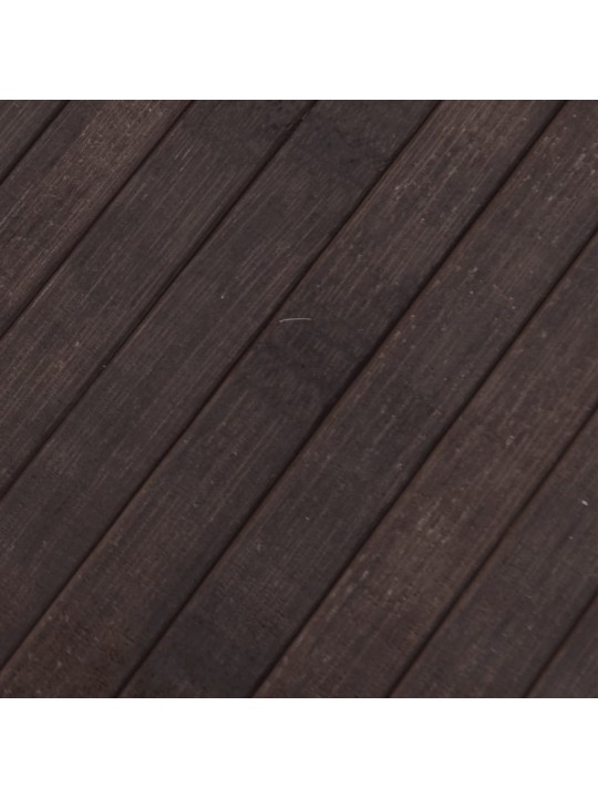 Koberec kulatý tmavě hnědý 100 cm bambus